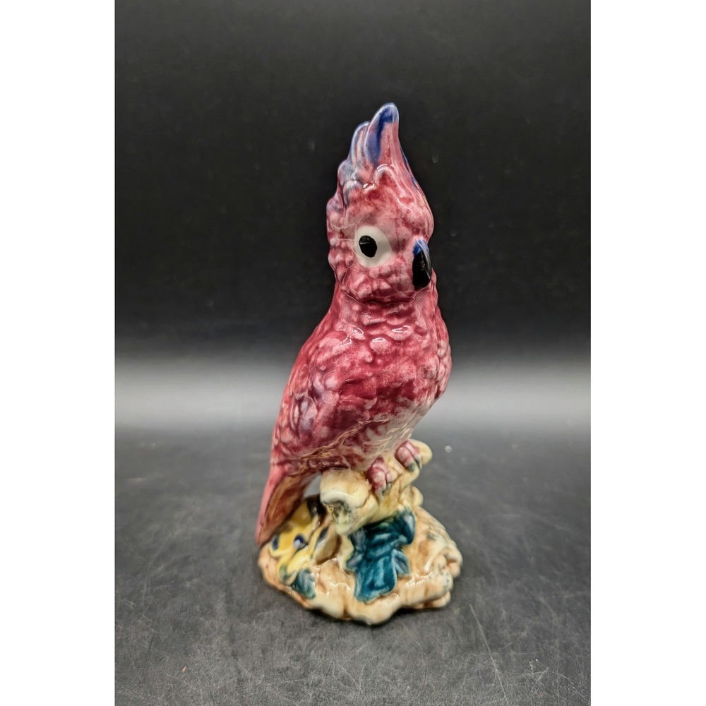 Vintage Stangl Pottery Pink Cockatoo Bird Figurine Hand Painted 3705 USA Made